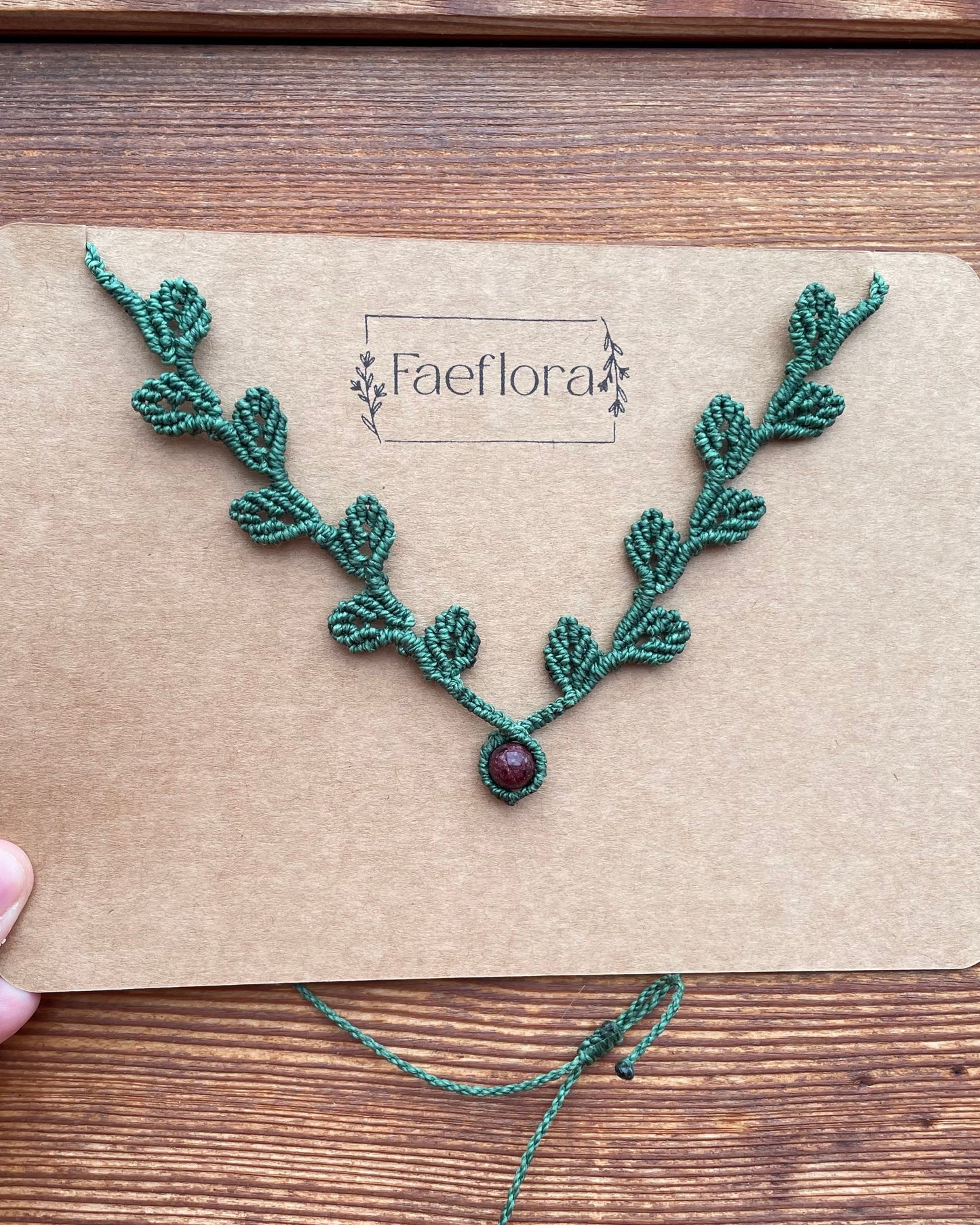 Waldfee Makramee Kette – handgemachter Waldfee Schmuck