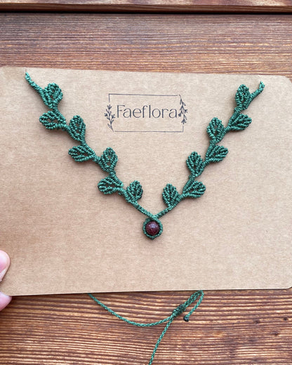Waldfee Makramee Kette – handgemachter Waldfee Schmuck