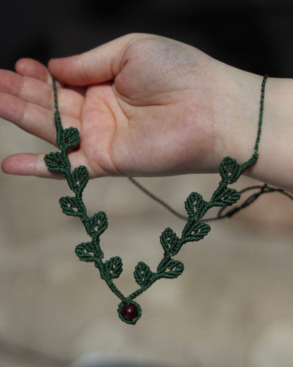 Waldfee Makramee Kette – handgemachter Waldfee Schmuck